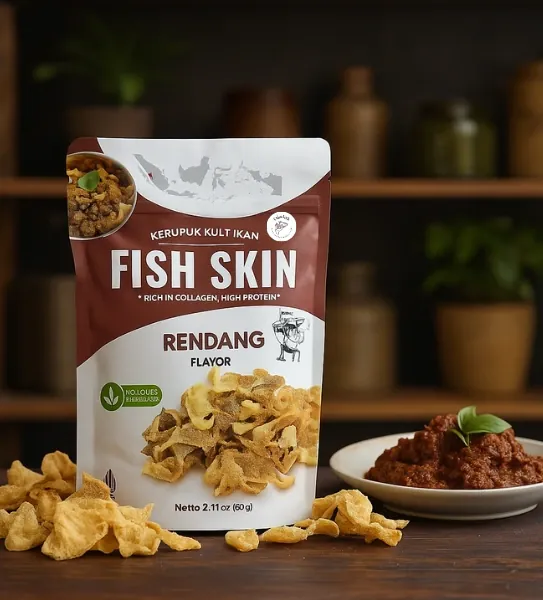 Caliofish Rendang Flavor Crispy Fish Skin Pack